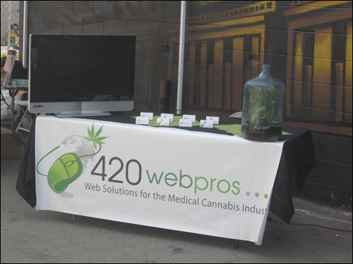 420 Web Pros Official entrance booth at Harvest Festival