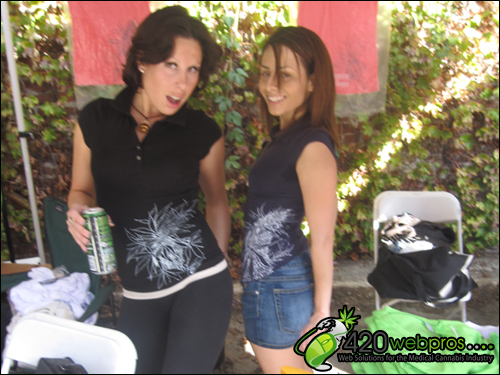 Val of 420 Web Pros & our new friend Marie Rae Correa of Kushed Out Fashions - Check them out at www.kof420.com